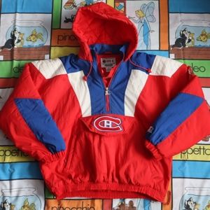 Vintage Montreal Canadiens Starter Jacket Mens XL Extra Large NHL Pullover